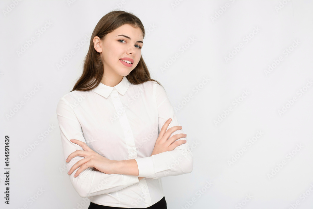 Portrait of a young beautiful business lady. Portrait of a young beautiful business lady.