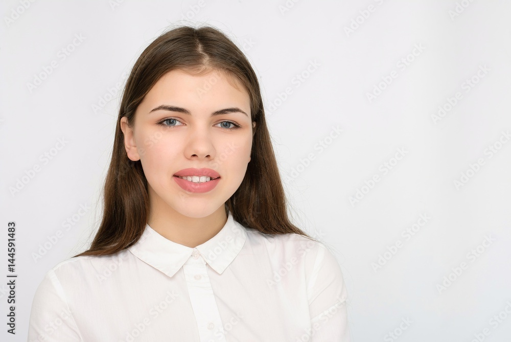 Portrait of a young beautiful business lady. Portrait of a young beautiful business lady.