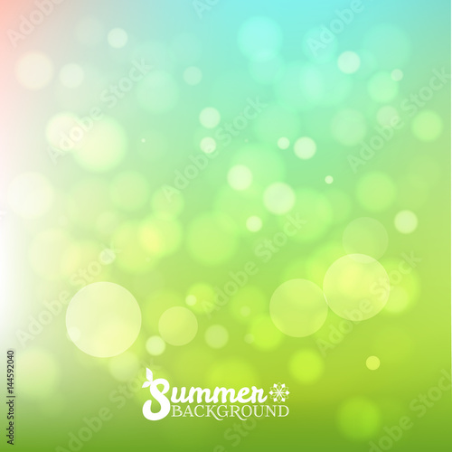 Summer bokeh lights background