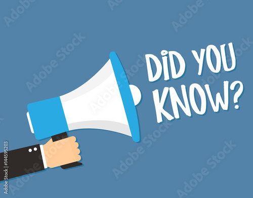 Hand holding megaphone - Did you know?