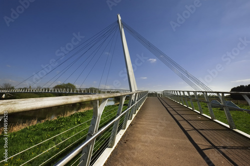 millenium foorbridge over river severn worcester worcestershire england uk © david hughes