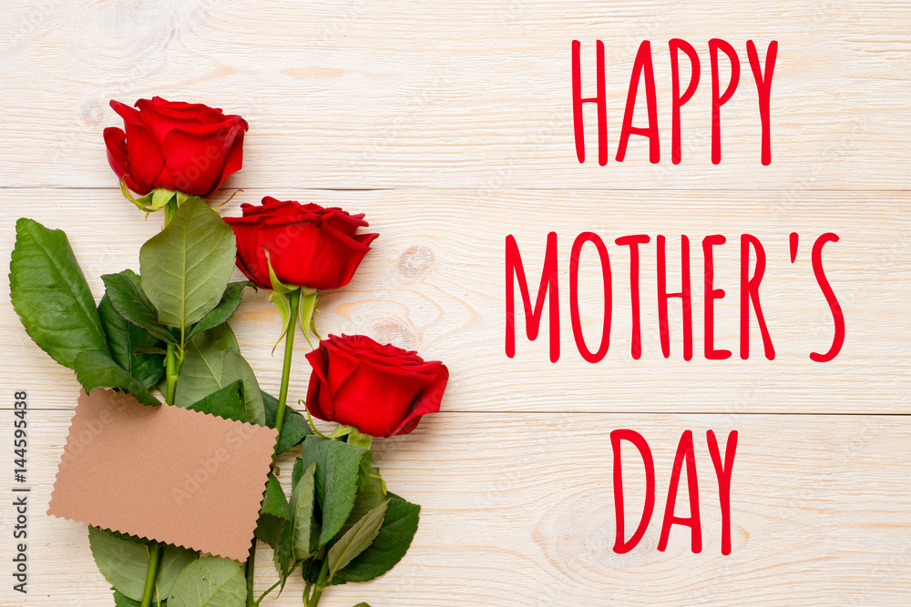 Happy mothers day red sales roses