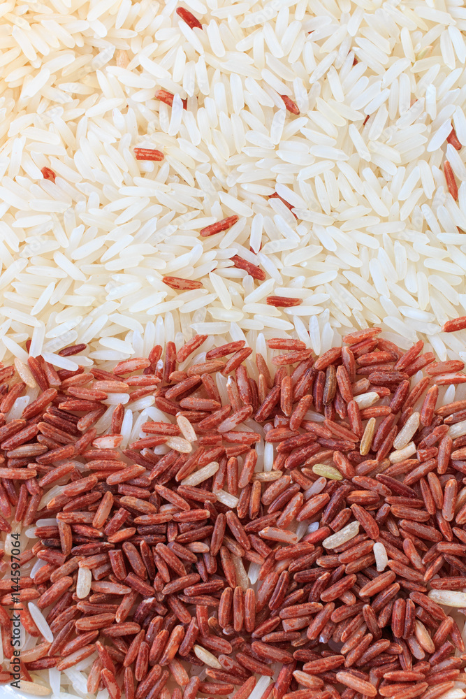 Jasmine brown rice texture background