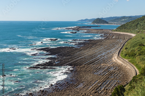 Obraz na płótnie Nichinan coastline from Phoenix, viewpoint in Miyazaki, Kyushu, Japan w salonie