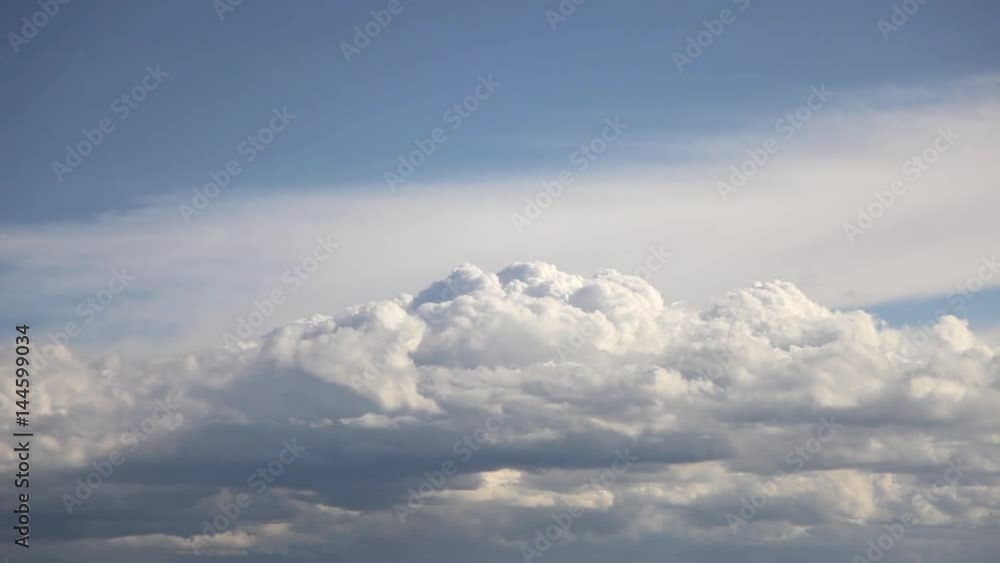 Timelapse of cumulus clouds forming on a clear blue sky Timelapse of cumulus clouds forming on a clear blue sky