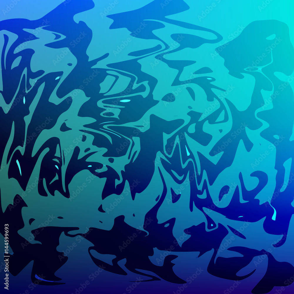 Square background with ocean colors with water structure. Square background with ocean colors with water structure.