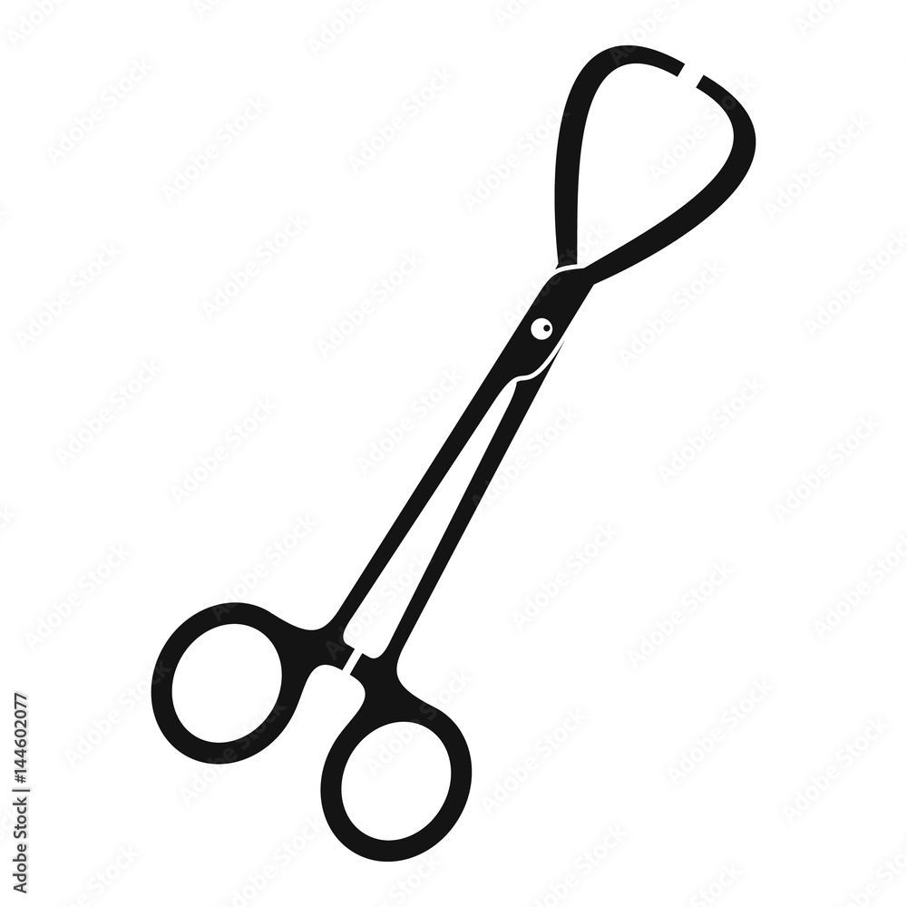 Pair of stainless steel surgical forceps icon Pair of stainless steel surgical forceps icon
