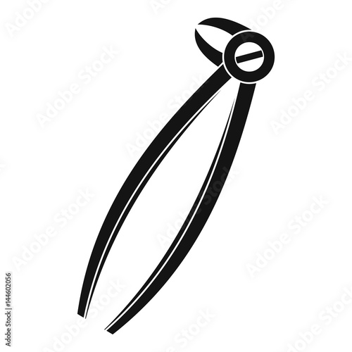 Tooth dentist forceps icon, simple style