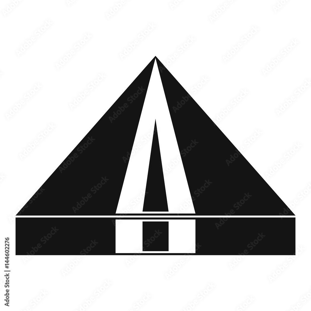 Tourist camping tent icon, simple style Tourist camping tent icon, simple style