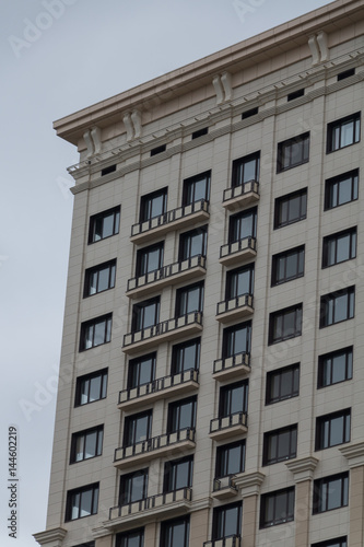 Building with glass facades