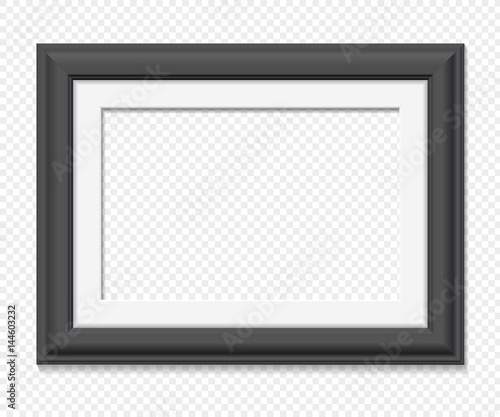 Horizontal rectangular vector black frame