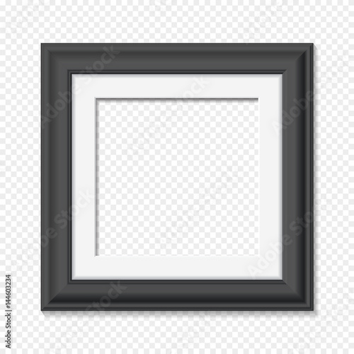 Vertical square black frame, vector