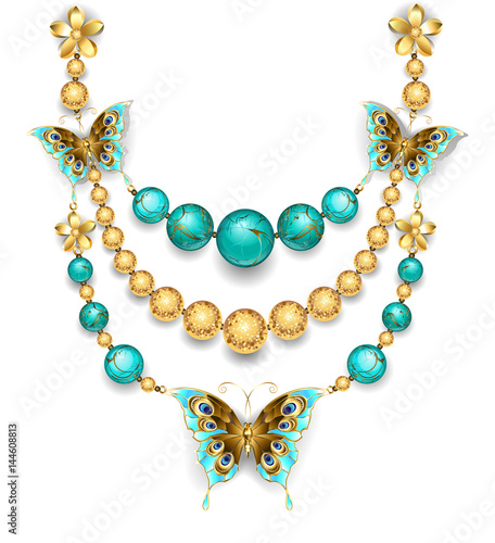 necklace with turquoise