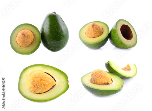 avocado on white
