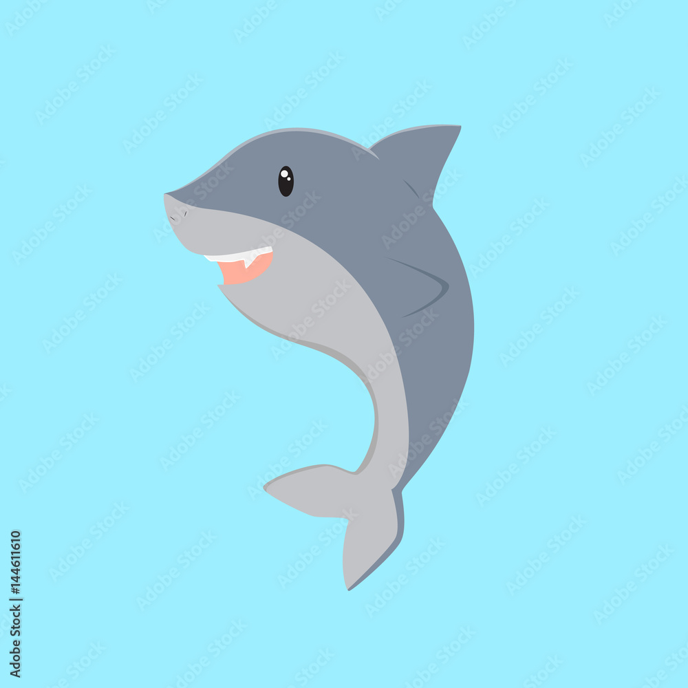 cute happy shark vector cute happy shark vector
