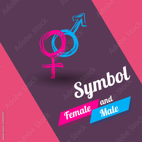 Male and female symbol set . Vector illustration