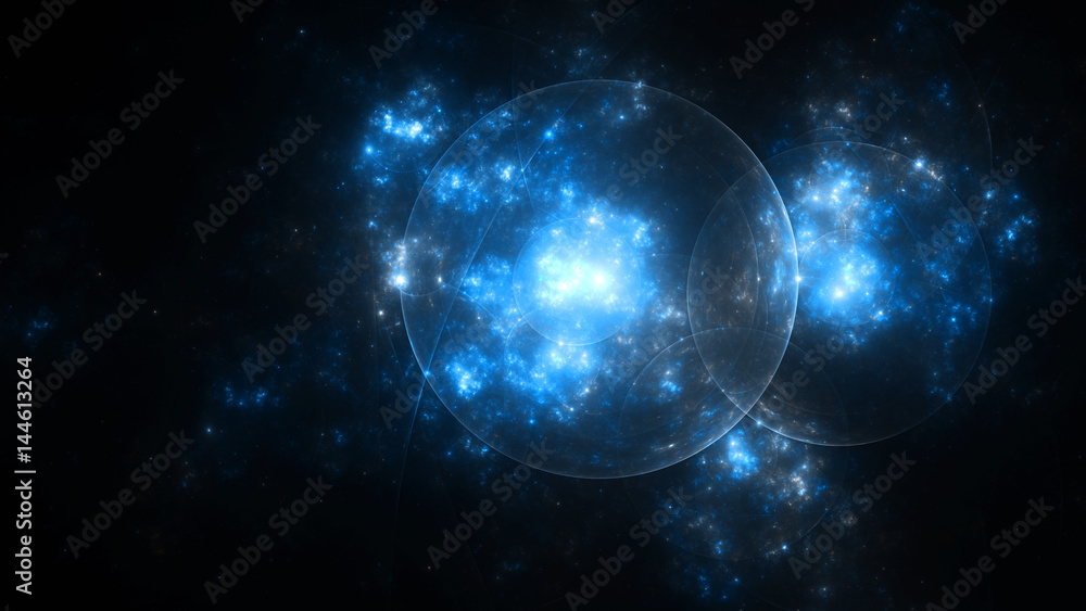 Abstract fractal illustration looks like galaxies