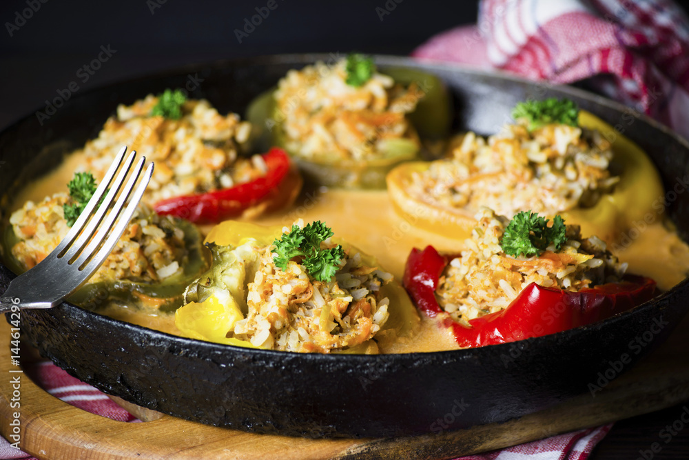 Stuffed pepper with rice and meat Stuffed pepper with rice and meat