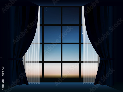 view of evening horizon in room