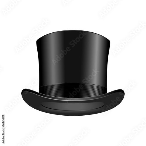 Gentleman fashion hat modern elegance black cap element top classic clothes vector illustration.