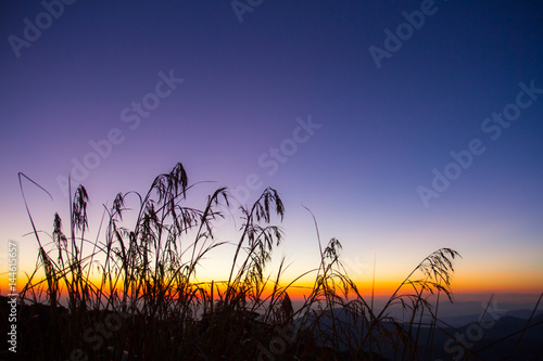 Sunrise at Doi Inthanon National Park in Chiang Mai Province Northern Thailand