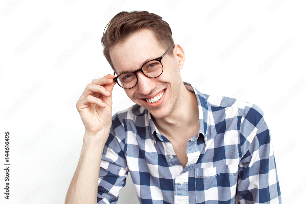 Young smiling in glasses Young smiling in glasses