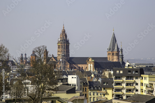 Blick auf den Mainzer Dom von der Zitadelle aus gesehen