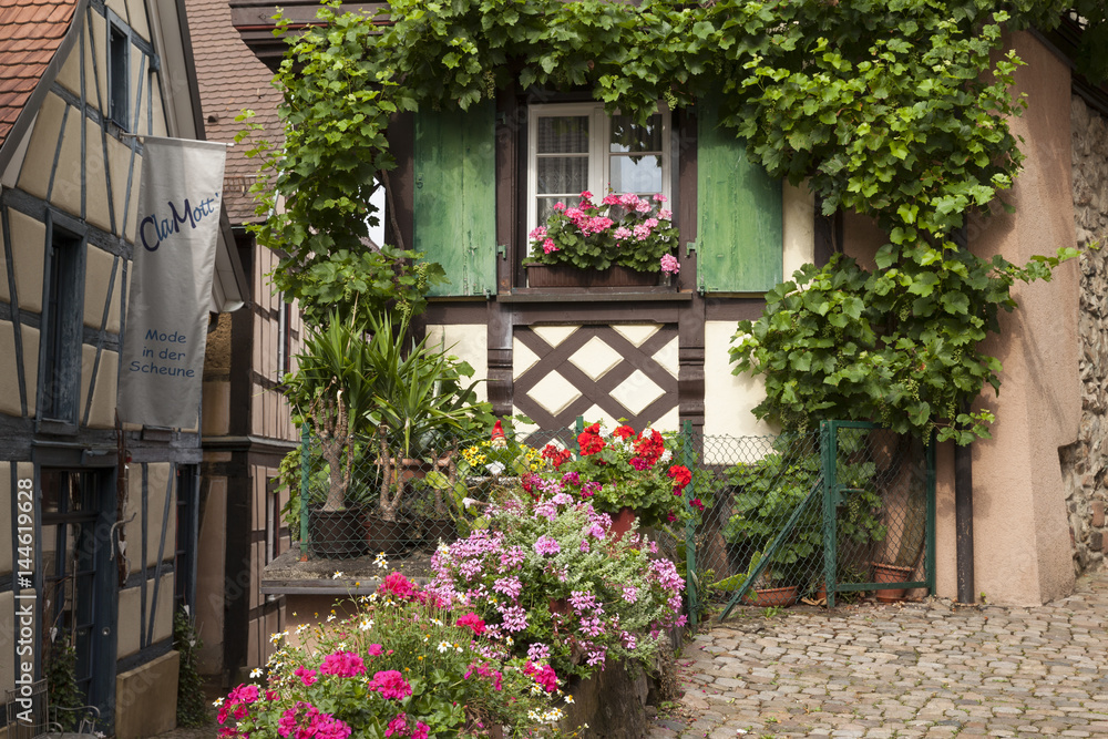 Fachwerkhäuser in der Engelgasse, Gengenbach, Schwarzwald, Baden-Württemberg, Deutschland Fachwerkhäuser in der Engelgasse, Gengenbach, Schwarzwald, Baden-Württemberg, Deutschland