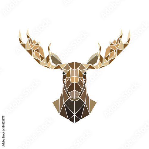 Geometric moose head