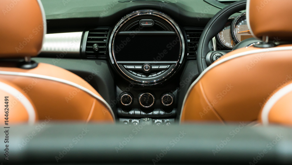 car ventilation system and air conditioning - details and controls of modern car.