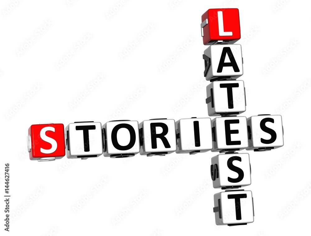 3D Stories Latest Crossword on white background 3D Stories Latest Crossword on white background