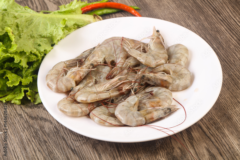 Raw king prawn Raw king prawn