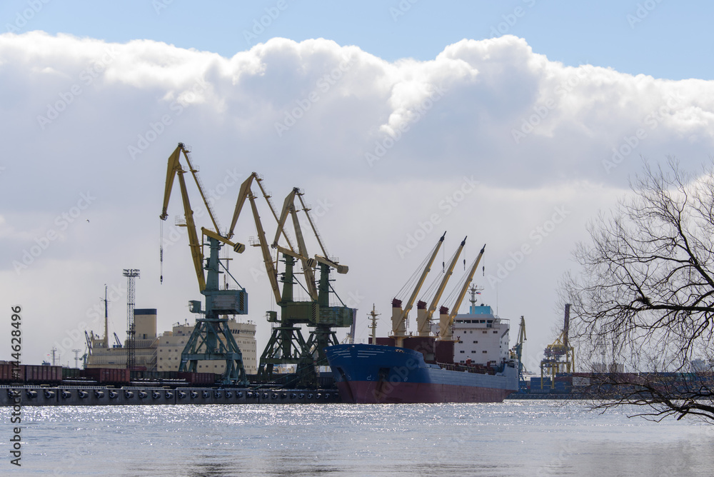 Cargo vessel moored Cargo vessel moored