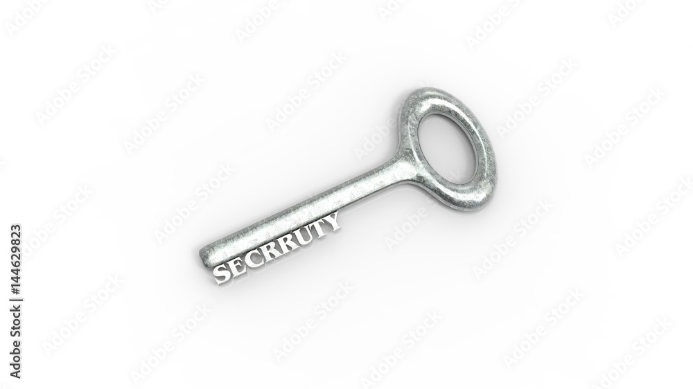 3d rendering of key with encrypted method with white background 3d rendering of key with encrypted method with white background