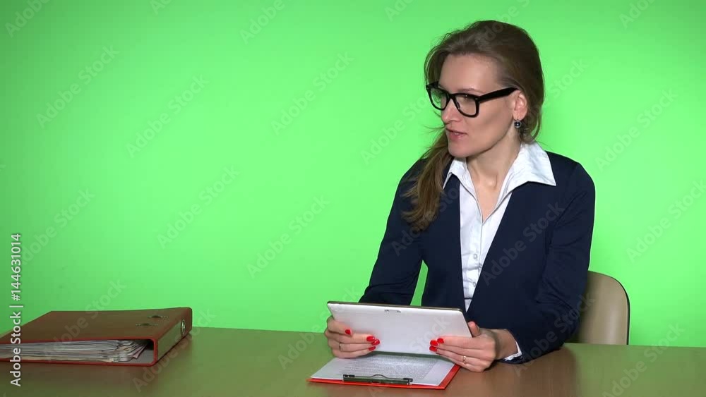 Female boss talking with subordinate worker at her office Female boss talking with subordinate worker at her office