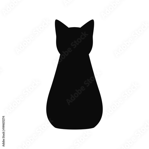 Cat Sitting Vector Icon
