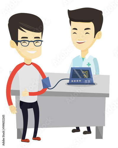 Blood pressure measurement vector illustration.