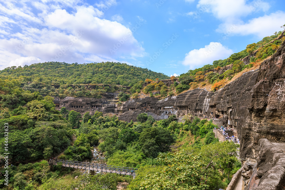 Ajanta caves world heritage near Aurangabad, India