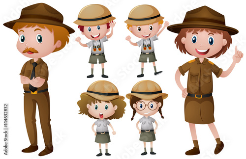 Park rangers in uniform