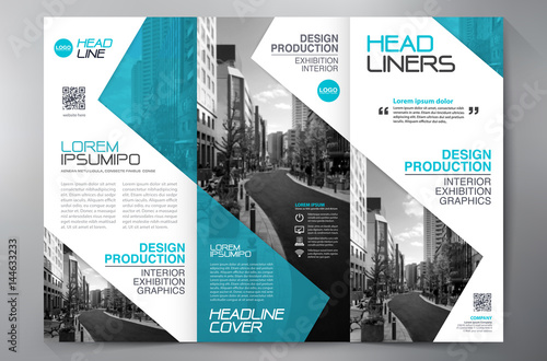 Brochure 3 fold flyer design a4 template.