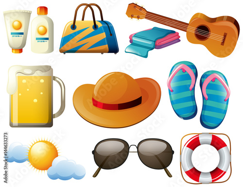 Summer set with different items
