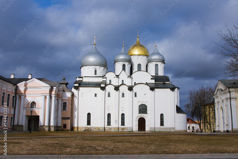 Russian Orthodox church. Saint Sophia in Veliky Novgorod Russian Orthodox church. Saint Sophia in Veliky Novgorod
