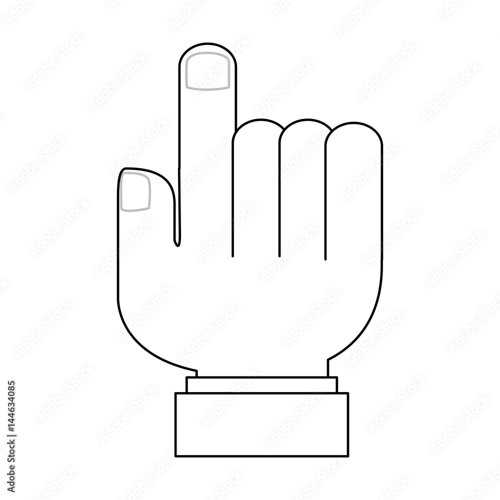 human hand icon over white background. vector illustration human hand icon over white background. vector illustration