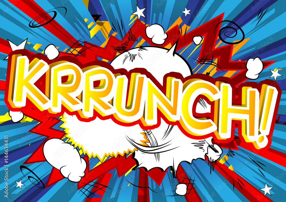 Krrunch! - Vector illustrated comic book style expression.
