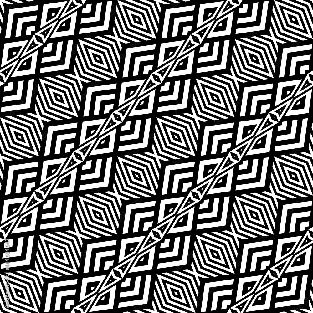 Design seamless monochrome geometric pattern Design seamless monochrome geometric pattern