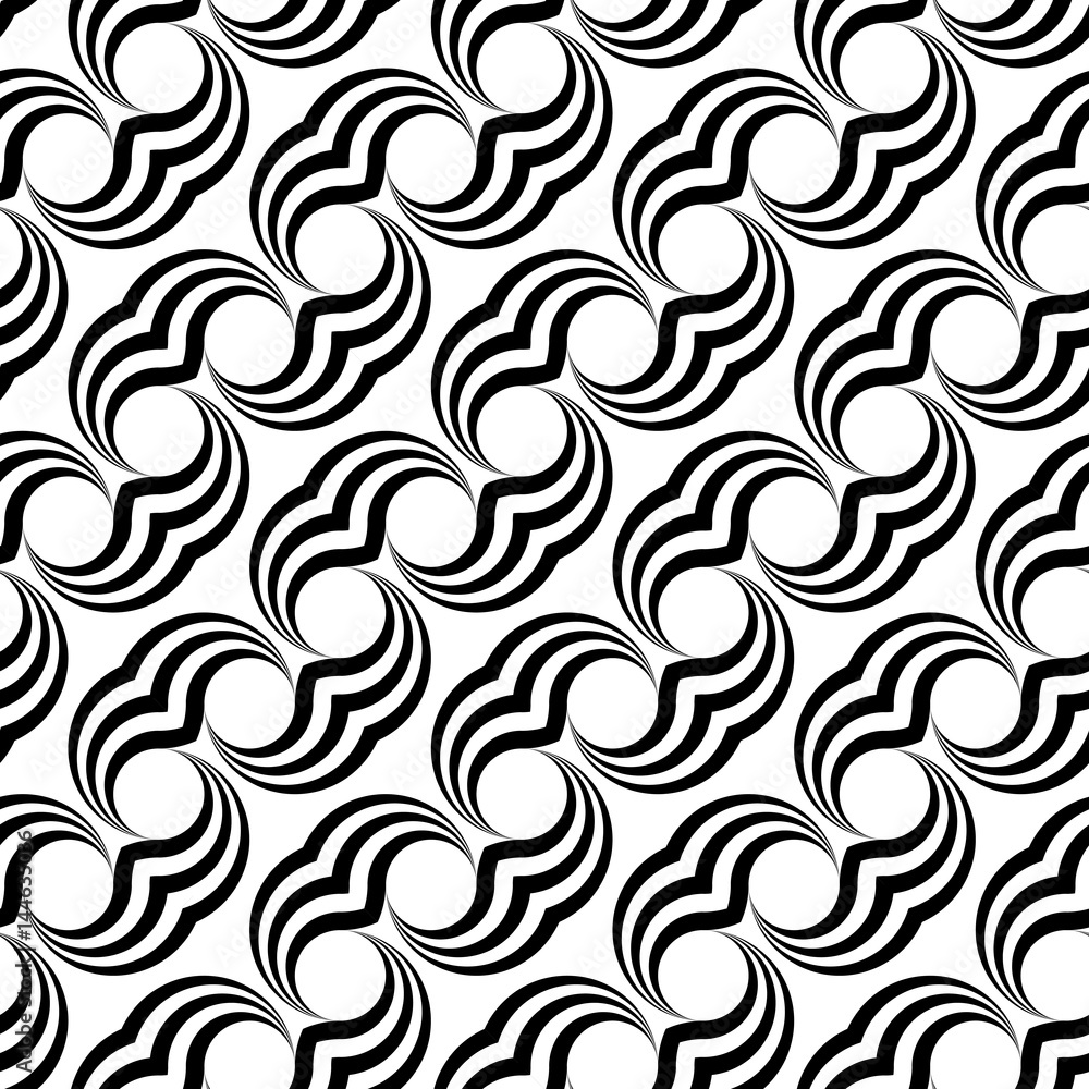 Design seamless monochrome waving pattern Design seamless monochrome waving pattern