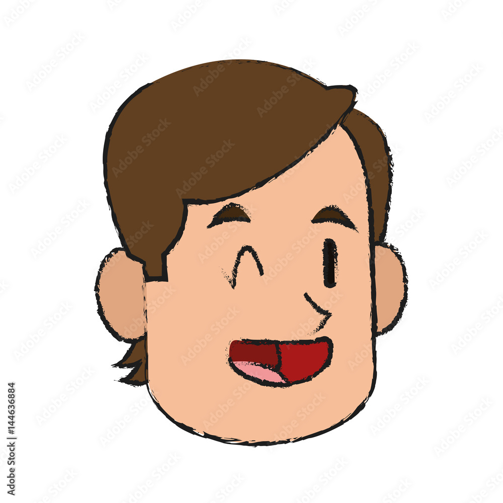 happy man cartoon icon over white background. colorful design. vector illustration happy man cartoon icon over white background. colorful design. vector illustration