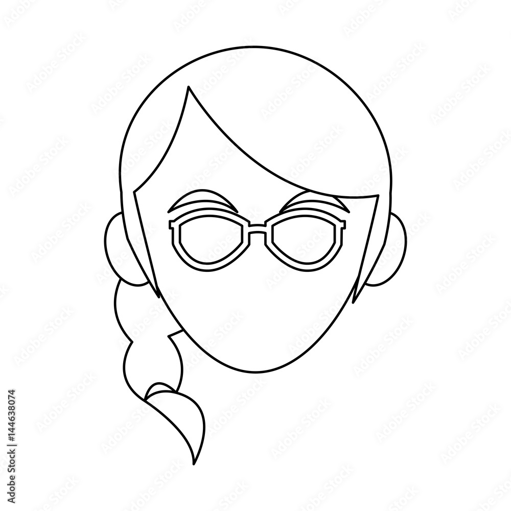 Fototapeta premium woman cartoon icon over white background. vector illustration