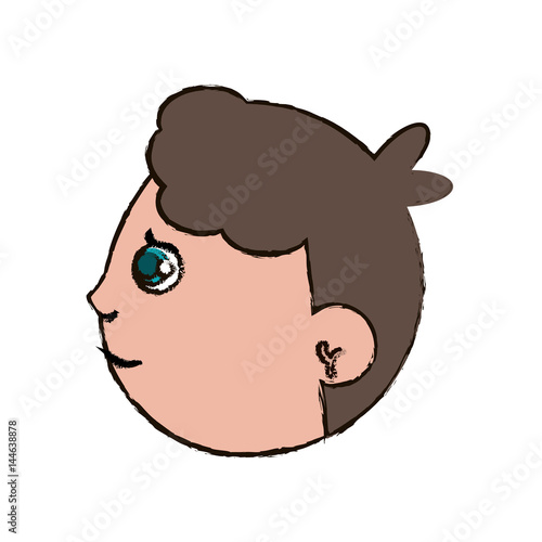 head baby character image vector illustration eps 10
