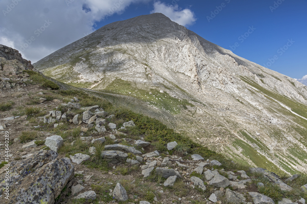 Amazing Panorama of Vihren peak, Pirin Mountain, Bulgaria Amazing Panorama of Vihren peak, Pirin Mountain, Bulgaria